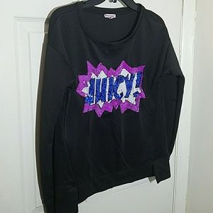 Juicy Couture Sequin "Juicy" Sweatshirt sz Medium    6